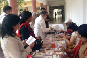 Book sales counter was also set up at Jabalpur.