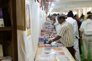 Devotees at the bookstore.