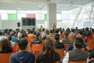 Swami Smaranananda delivers a talk on Guruji's teachings at Infosys campus, Chandigarh.