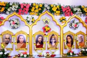 Altar decorated for the dedication function.