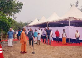 YSS Chennai Ashram Janmotsav 2025 - Swami Suddhananda leads the practice of YSS Energization Exercises