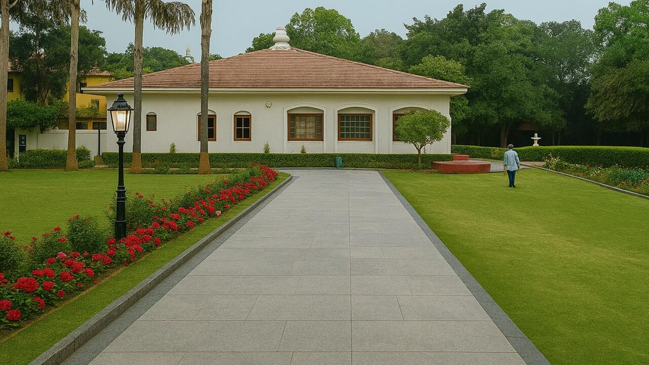 And towards the Main Building, on the other side