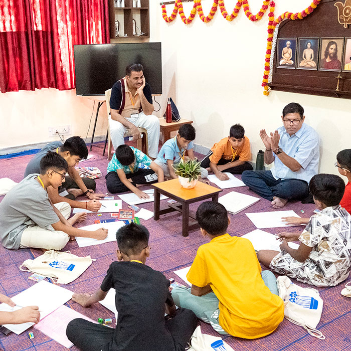 YSS Noida Ashram – Boys' Camp Arts and Crafts